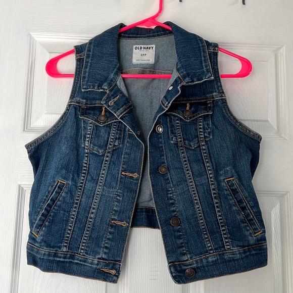 Cropped blue jean vest - Picture 1 of 1
